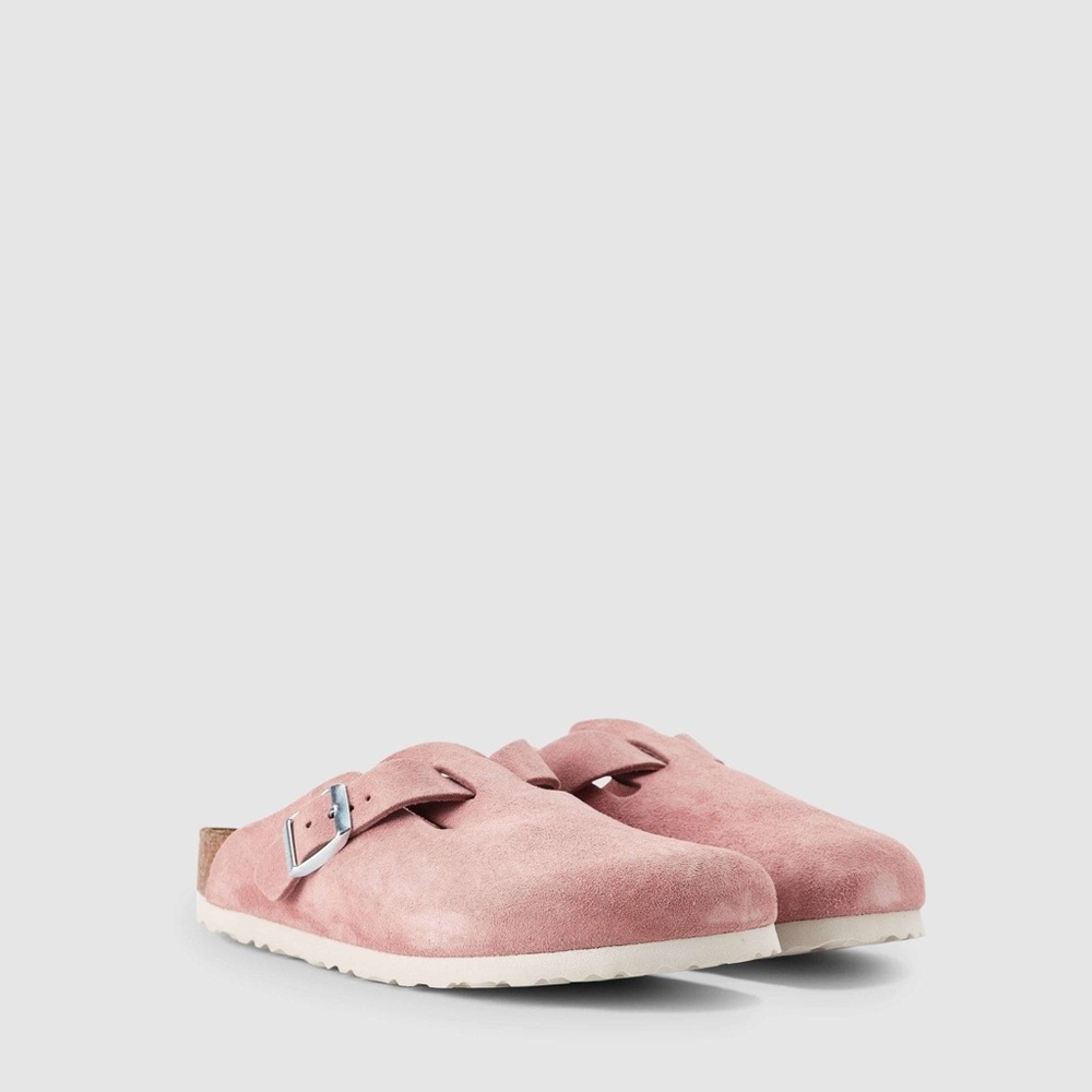 Birkenstock Boston Suede Leather Pink Clay